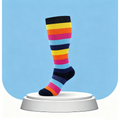 Plus Size Compression Socks Stripes